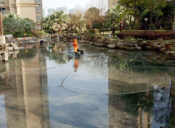太原景观池淤泥清理